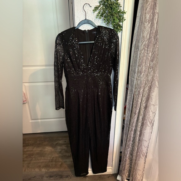 French Connection | Dilara Sequined Cropped Jumpsuit | Size 6 | NWT - Picture 4 of 7